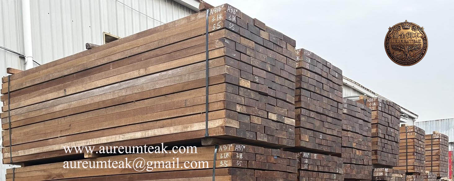 Wholesale Premium Natural Golden Burma Teak Wood Logs & Lumber | High-End Joinery, Luxury Interiors & Furniture Grade Timber by Aureum Teak